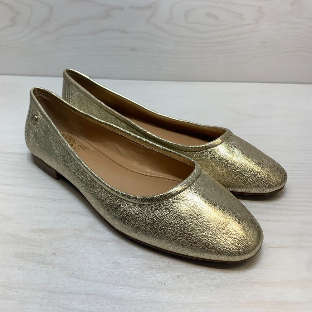 Vince Camuto Metallic Gold Ballet Flats